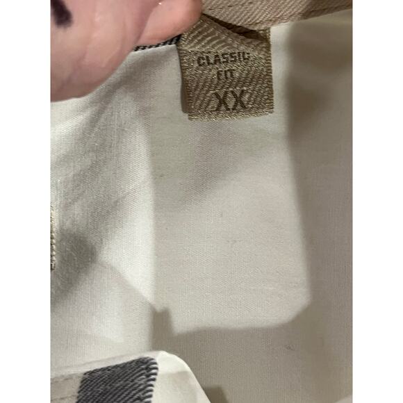 Burberry Brit Men’s Cream Long Sleeve Button Shirt xxl Nova Check Collar Cuff - Picture 8 of 8